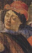 Sandro Botticelli Personage wearing a green mantle third in the group on the left Sweden oil painting artist